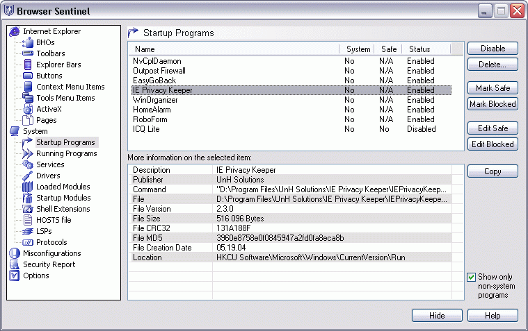 Browser Sentinel Screenshot